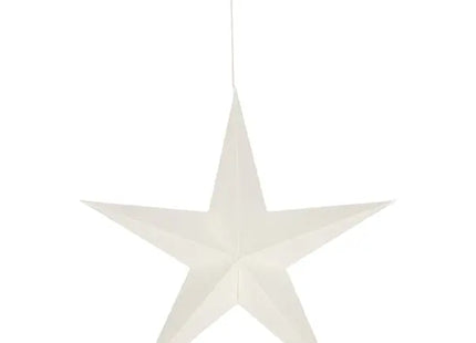 Kleiner Weißer Papierstern zum Hängen - Durchmesser 20 cm, Basic TK Gruppe® Grosshandel 