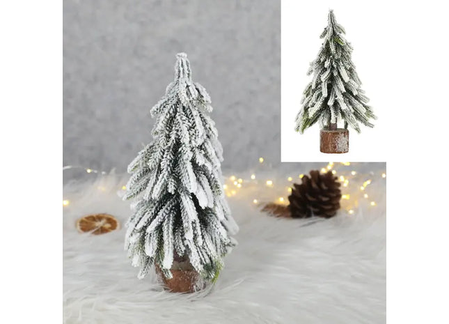 Kleiner Wintertannenbaum, Festliche Miniatur-Deko, Ca. 27cm Hoch TK Gruppe® Grosshandel 