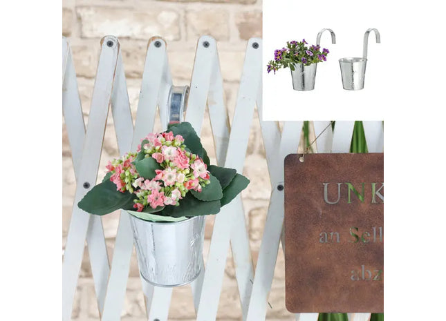 Kleiner Zink-Blumentopf Springflower - Durchmesser 11cm TK Gruppe® Grosshandel 