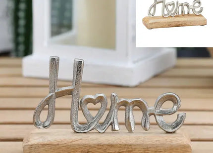 Kleiner 'Home' Schriftzug auf Standfuß – Gemütliche Deko, 10cm Höhe TK Gruppe® Grosshandel 