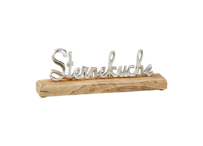 Kleiner 'Sterneküche' Schriftzug auf Standfuß – Elegante Küchendeko, 10cm Höhe TK Gruppe® Grosshandel 