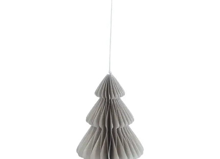 Kleiner grauer Honeycomb Tannenbaum-Hänger, ca. 10cm Höhe TK Gruppe® Grosshandel 