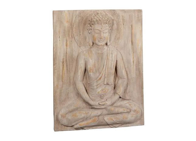 Kleines Buddha Wandbild, Design 2, Ca. 45x58x8,5cm - Friedvolle Wanddeko TK Gruppe® Grosshandel 