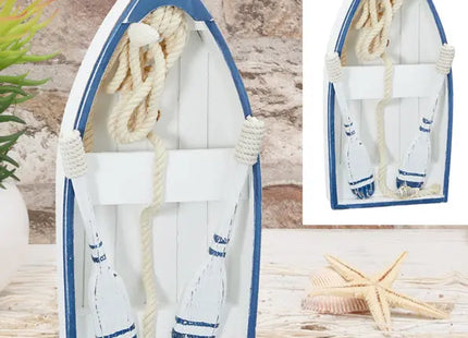 Kleines Deko-Ruderboot 19,5x35,5x8 cm – Charmantes Nautisches Schmuckstück TK Gruppe® Grosshandel 