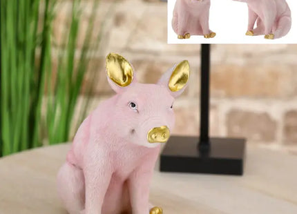 Kleines Deko-Schwein in Pink, Höhe 14 cm TK Gruppe® Grosshandel 