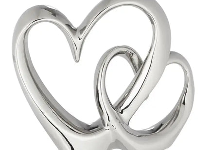 Kleines Doppelherz in Silber, Höhe ca. 15 cm TK Gruppe® Grosshandel 