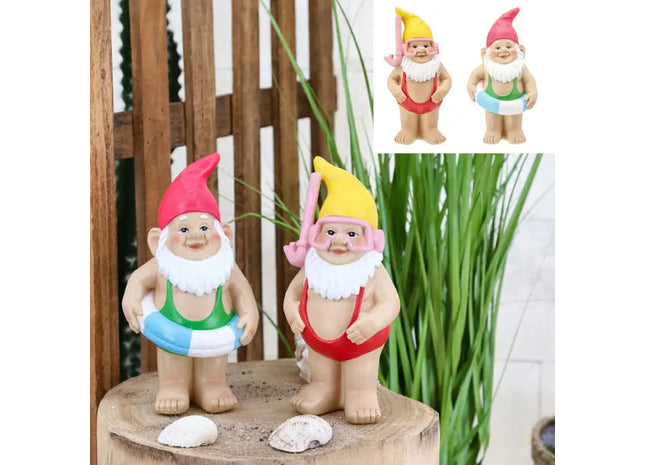 Kleines Gartenzwerg-Doppelset, 2 Stück, Höhe 19cm TK Gruppe® Grosshandel 