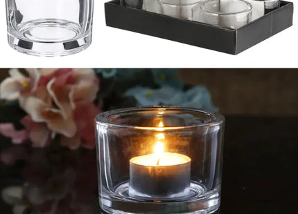 Kleines Glas-Windlicht, 5,7cm Hoch, Charmant für Teelichter TK Gruppe® Grosshandel 