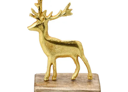 Kleines Goldenes Stehendes Rentier, 17 cm - Festlicher Dekorationsakzent TK Gruppe® Grosshandel 