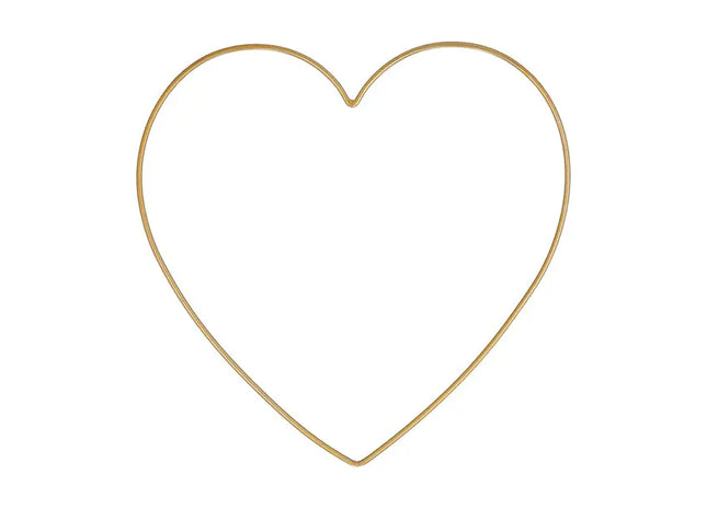 Kleines Herz zum Hängen DIY, Gold, Dekoration, ca. 27x26cm - Schick für Zuhause und Events TK Gruppe® Grosshandel 