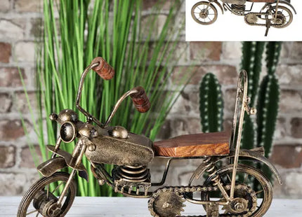 Kleines Motorrad-Dekor, Antik-Gold Finish, ca. 31x20cm TK Gruppe® Grosshandel 