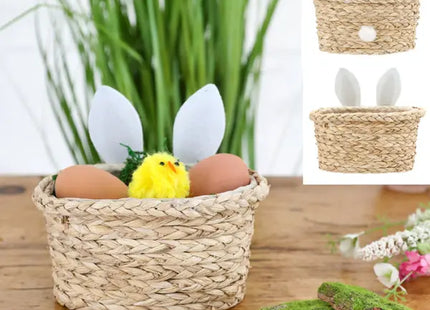 Kleines Osterhasen-Körbchen, Ideal für Ostereiersuchen, ca. 15x13x11cm TK Gruppe® Grosshandel 