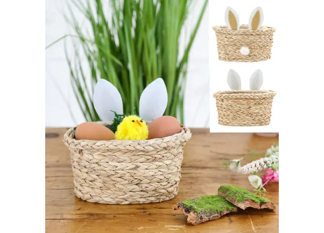 Kleines Osterhasen-Körbchen, Ideal für Ostereiersuchen, ca. 15x13x11cm TK Gruppe® Grosshandel 