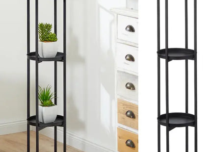 Kleines Schwarzes Standregal Rund - Höhe ca. 100cm TK Gruppe® Grosshandel 