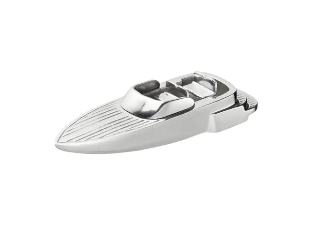 Kleines Sportboot Modell in Silber, Länge ca. 25 cm - Elegantes Miniatur-Schiff TK Gruppe® Grosshandel 
