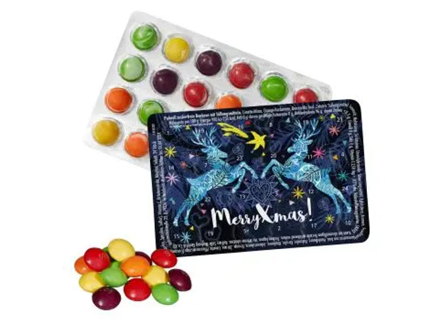 Kleinster Adventskalender der Welt mit SKITTLES Standarddesign TK Gruppe® Grosshandel 