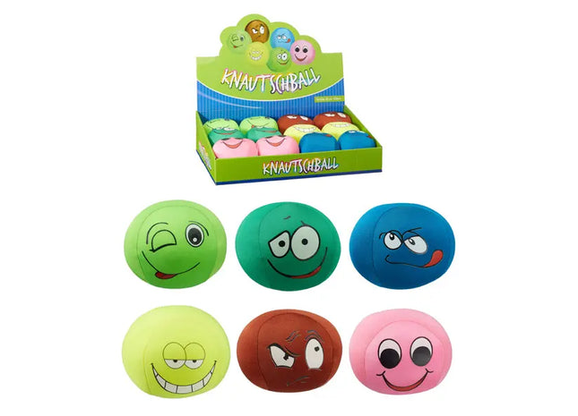 Knautschball mit Gesicht, Durchmesser 10cm - Inklusive Display TK Gruppe® Grosshandel 