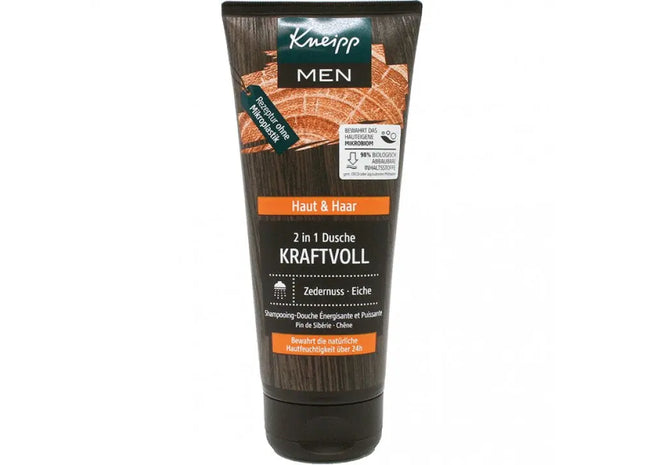 Kneipp Herren 200ml 2in1 Duschgel Kraftvoll - Energetisierende Körper- & Haarreinigung TK Gruppe® Grosshandel 