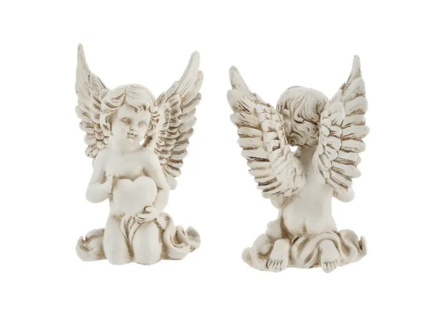 Kniender Engel mit Herz, Liebevolle Dekofigur, 16 cm Höhe TK Gruppe® Grosshandel 