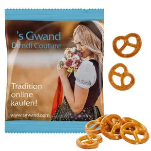 Knusprige Mini Salz-Brezeln in personalisierter Tüte - Der Snack für alle Fälle TK Gruppe® Grosshandel 