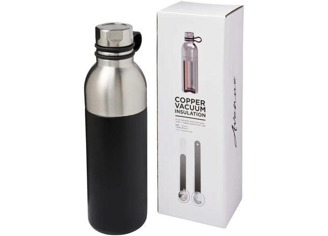 Koln Kupfer-Vakuum Isolierflasche 590ml in Schwarz - Eleganz und Leistung TK Gruppe® Grosshandel 