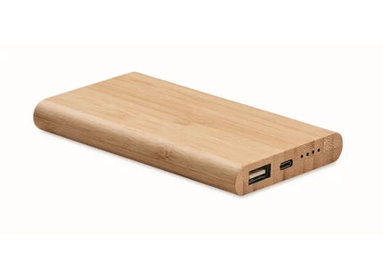 Kompakte 4000 mAh Powerbank ARENAPOWER C aus Holz – Tragbare Energiequelle TK Gruppe® Grosshandel 