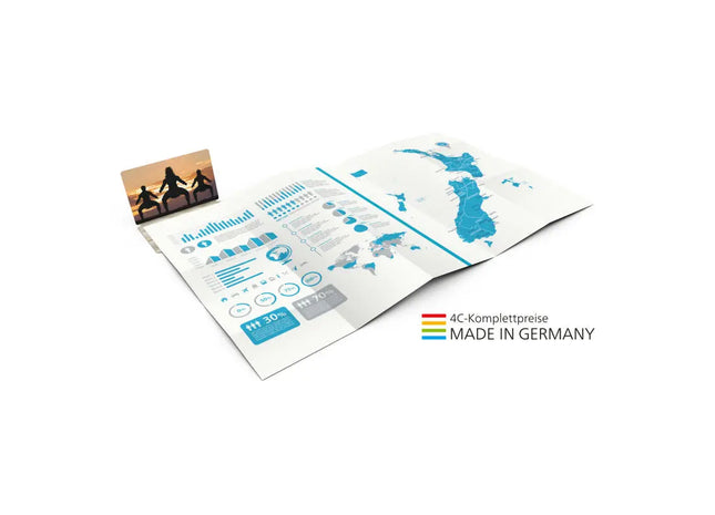 Kompakte Concept-Card Recycling 50-teilig gefalzte Kachel Hochwertiger 4C-Druck Umweltfreundlich TK Gruppe® Grosshandel 