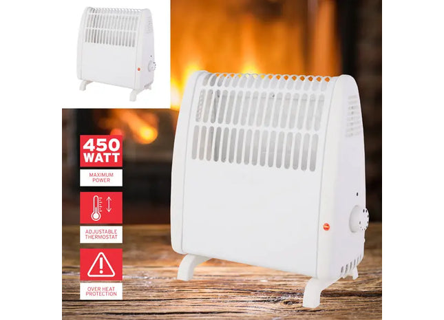 Kompakte Konvektorheizung Basic, weiß, ca. 27x27cm - Ideal für kleine Räume TK Gruppe® Grosshandel 