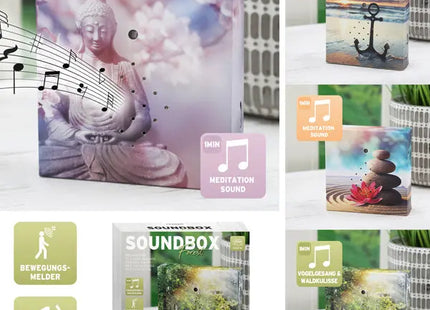 Kompakte Soundbox im 4er-Set, ca. 12x12 cm - Leistungsstark, tragbar und vielseitig verwendbar TK Gruppe® Grosshandel 