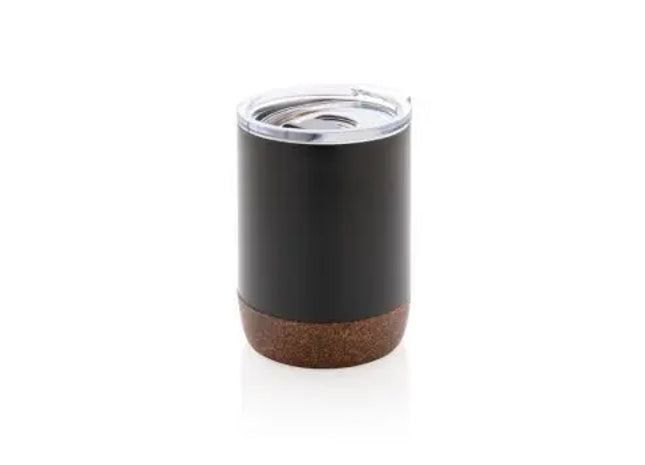 Kompakte Vakuum-Kaffeetasse aus RCS rSteel & Kork, Schwarz TK Gruppe® Grosshandel 