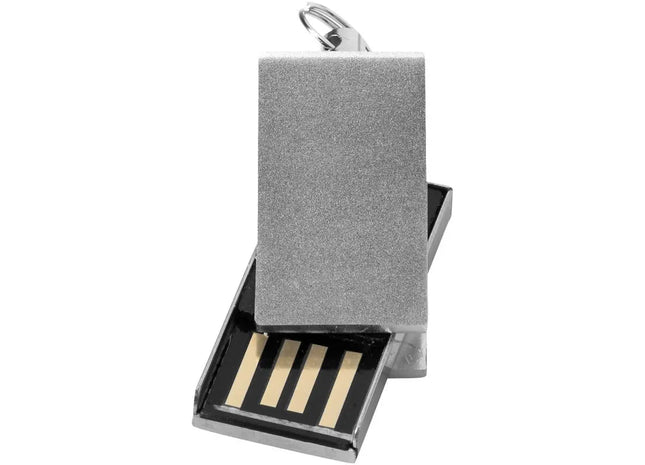 Kompakter Drehbarer USB-Speicherstick in Silber - 1GB TK Gruppe® Grosshandel 