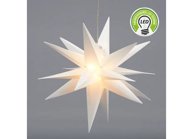Kompakter Falt-LED-Stern, SMD, Elfenbein, Outdoor, Klein, Ca. 35cmD - Strahlende Deko für Draußen TK Gruppe® Grosshandel 