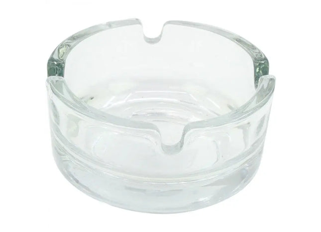 Kompakter Glutaschenbecher, durchsichtig, 7x3,5 cm – Mini Zigarettenablage TK Gruppe® Grosshandel 