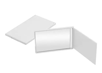 Kompakter Taschenspiegel - Rechteckig, Elegantes Weiß TK Gruppe® Grosshandel 