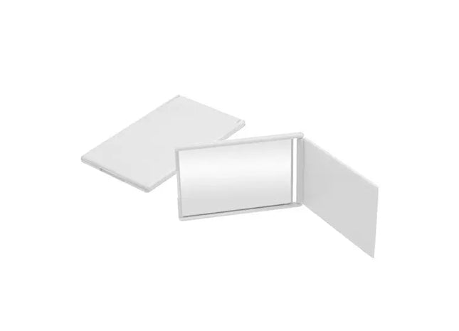 Kompakter Taschenspiegel - Rechteckig, Elegantes Weiß TK Gruppe® Grosshandel 