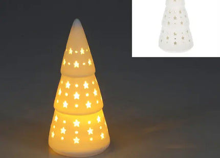 Kompakter Weißer LED Tannenbaum, Festlich, ca. 15cm Höhe TK Gruppe® Grosshandel 