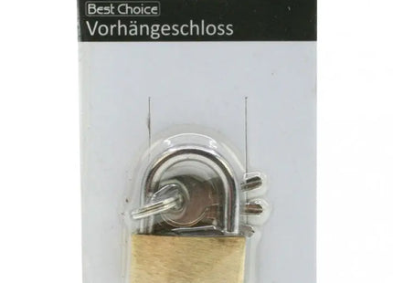 Kompaktes Messingschloss, 2.5x1.5cm, Sicher & Robust, auf Karte TK Gruppe® Grosshandel 
