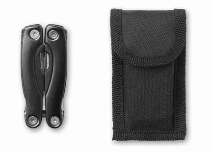 Kompaktes Multifunktionswerkzeug ALOQUIN MINI - vielseitiges, schwarzes Taschenmesser für Outdoor TK Gruppe® Grosshandel 