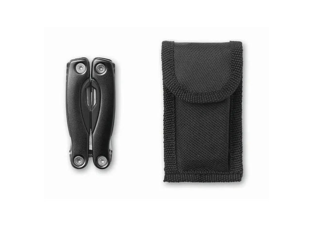 Kompaktes Multifunktionswerkzeug ALOQUIN MINI - vielseitiges, schwarzes Taschenmesser für Outdoor TK Gruppe® Grosshandel 