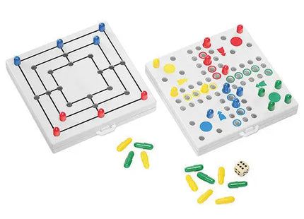 Kompaktes Reisespiel in Weiß - Unterhaltsames und tragbares Spiel für jede Gelegenheit TK Gruppe® Grosshandel 