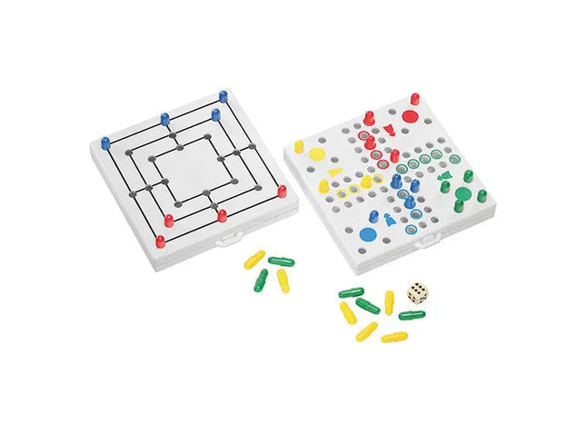 Kompaktes Reisespiel in Weiß - Unterhaltsames und tragbares Spiel für jede Gelegenheit TK Gruppe® Grosshandel 