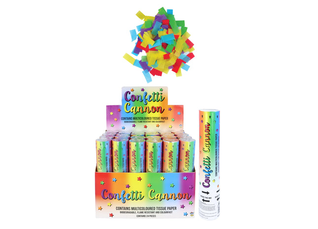 Konfetti-Kanone Trots 20cm - Bunte Party-Popper aus Papier für Festlichkeiten & Feierlichkeiten TK Gruppe® Grosshandel 