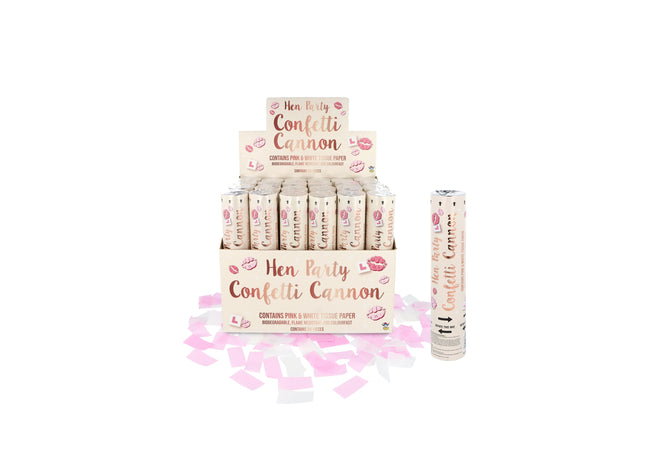 Konfettikanone für den Junggesellinnenabschied, 20 cm, Papier – festlicher Konfetti-Shooter TK Gruppe® Grosshandel 