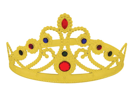 Königin Krone in Gold – größenverstellbar, Länge 59 cm, majestätisches Kostümzubehör TK Gruppe® Grosshandel 