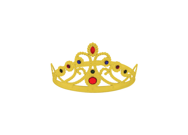 Königin Krone in Gold – größenverstellbar, Länge 59 cm, majestätisches Kostümzubehör TK Gruppe® Grosshandel 