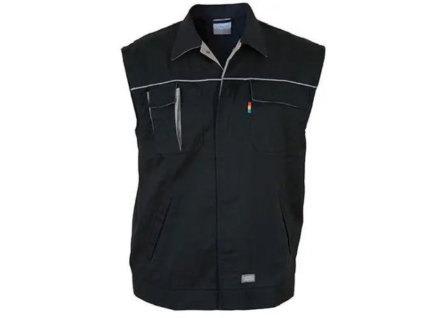 Kontrast-Arbeitsweste – Robuste, bequeme und vielseitige Workwear-Weste mit Kontrastelementen TK Gruppe® Grosshandel 