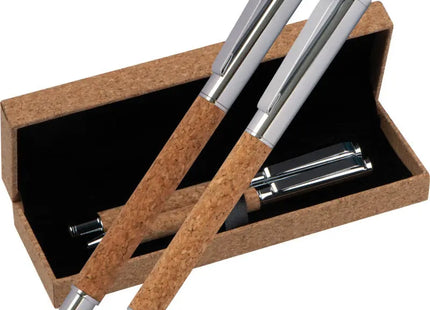 Kork Schreibset in Braun - Öko-freundliche Schreibwarenkollektion TK Gruppe® Grosshandel 
