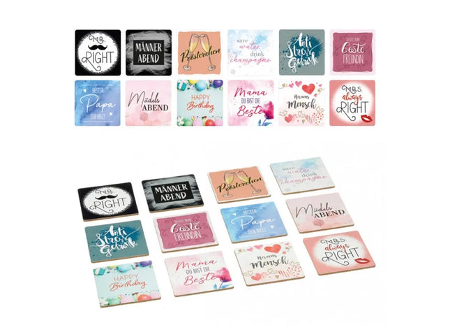 Korkuntersetzer, quadratisch, ca. 9.5x9.5cm, 12er-Set, umweltfreundlich TK Gruppe® Grosshandel 