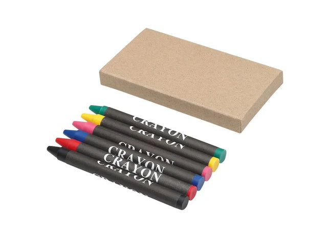 Kreatives 6-teiliges Wachsmalstifteset Ayo für natürliche Kunstprojekte und farbenfrohe Malerei TK Gruppe® Grosshandel 