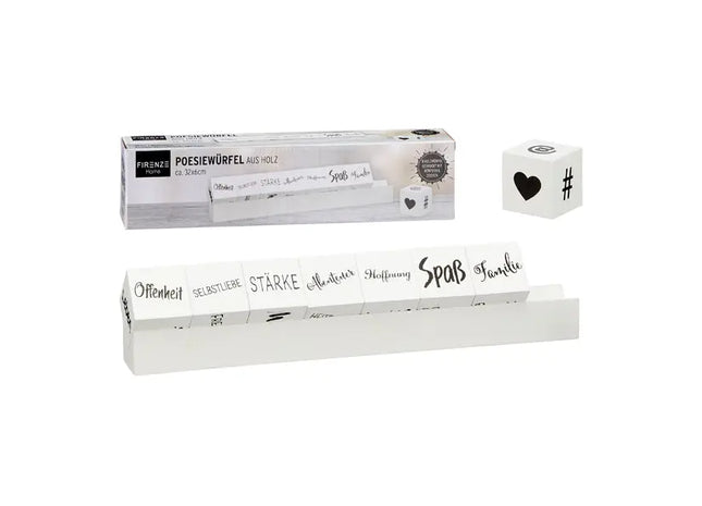 Kreatives DIY Poesie-Würfel-Set, 32x6 cm - Gestalte deine eigenen Gedichte TK Gruppe® Grosshandel 